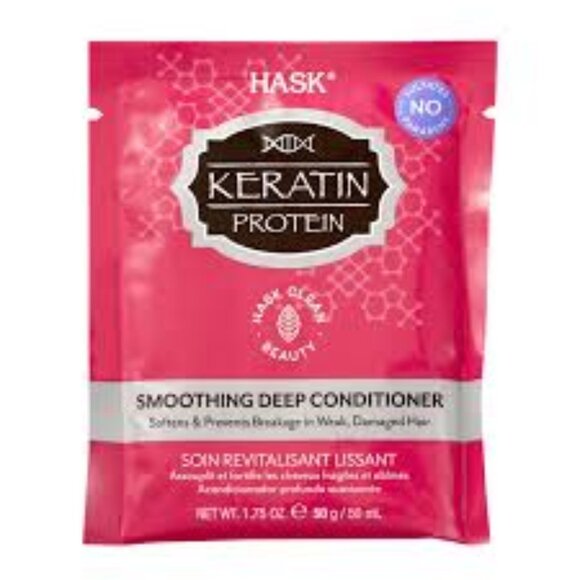 Hask Keratin Protein Deep Conditioner Treatment (3) and Mulberry Silk Scrunchie - Picture 1 of 2